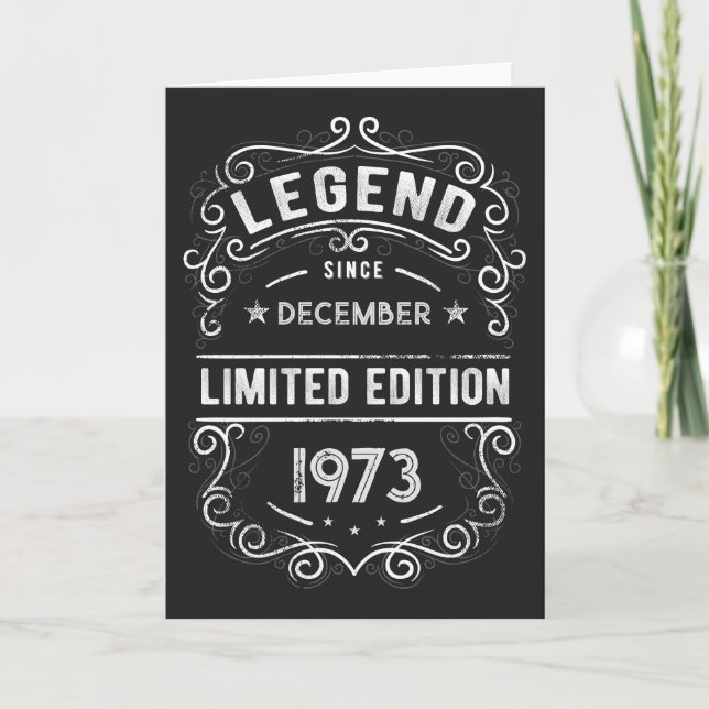 Legend Since Birthday Gift Letterpress Thank You Card (Front)