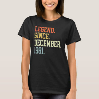 Legend Since December 1981 For Men Women December T-Shirt