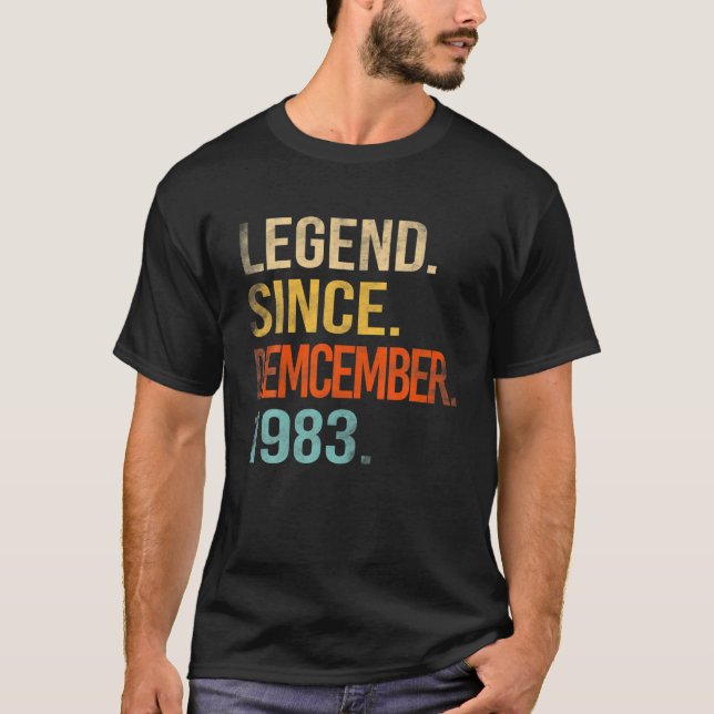 Legend Since December 1983 38Th Birthday 38 Year O T-Shirt (Front)
