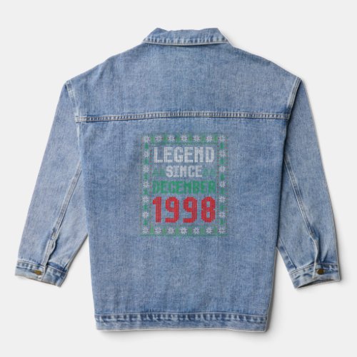 Legend Since December 1998 24th Birthday Idea Chri Denim Jacket