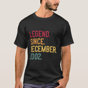 Legend Since December 2002 18Th Birthday Gift Retr T-Shirt