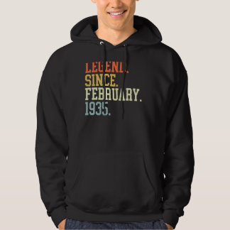 Legend Since February 1935 For Men Women February Hoodie