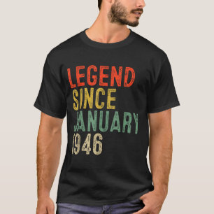 Legend Since January 1946 80th Birthday Gifts 80 Y T-Shirt