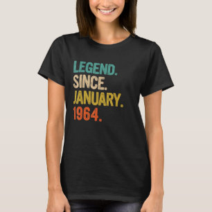 Legend Since January 1964 59 Years Old 59th Birth T-Shirt