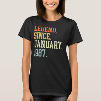 Legend Since January 1987 For Men Women January 19 T-Shirt