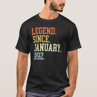Legend Since January 1992 For Men Women January 19 T-Shirt