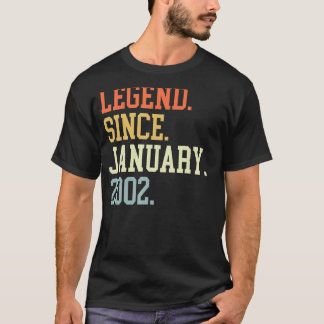 Legend Since January 2002 For Men Women January 20 T-Shirt