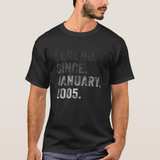 Legend Since January 2005 Tee 17Th Birthday Gift R