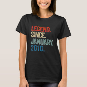 Legend Since January 2010 13 Year Old 13th Birthda T-Shirt