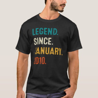 Legend Since January 2010 13th Birthday 13 Year O T-Shirt