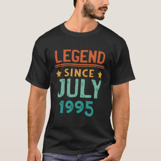 Legend Since July 1995 Retro 28Th Birthday 28 Year T-Shirt