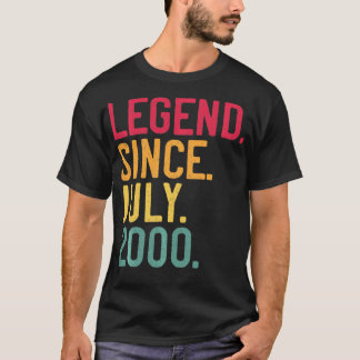 Legend Since July 2000 22nd Birthday 22 Years Old T-Shirt