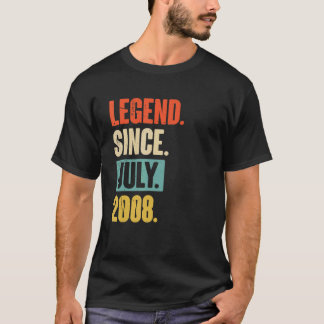 Legend Since July 2008  14 Year Old 14th Birthday  T-Shirt