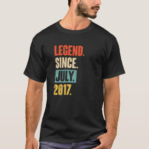 Legend Since July 2017 5 Year Old 5th Birthday T-Shirt