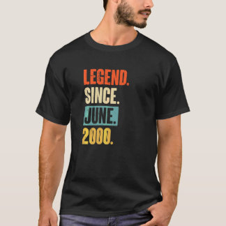Legend Since June 2000  22 Year Old 22nd Birthday  T-Shirt