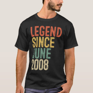 Legend Since June 2008 Kids 13th Birthday 13 Year T-Shirt