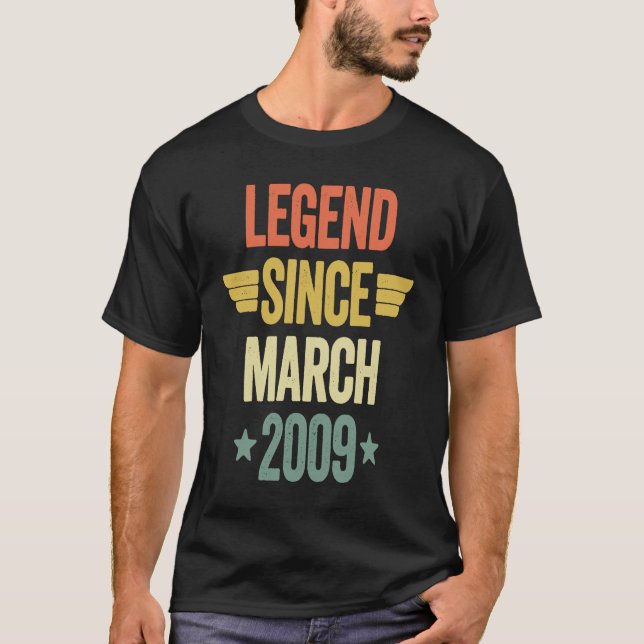 Legend Since March 2009 T-Shirt (Front)