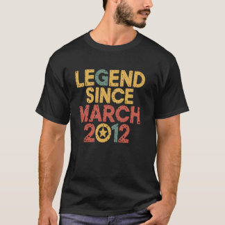 Legend Since March 2012 13th Birthday 13 Year Old T-Shirt