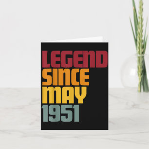 Legend since may 1951 75th birthday - vintage funn card