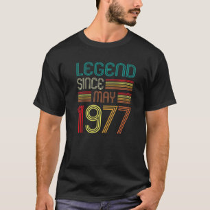 Legend Since May 1977 45th Birthday 45 Years Old V T-Shirt