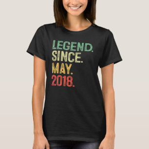 Legend Since May 2018 4 Years Old Boy 4th Birthday T-Shirt