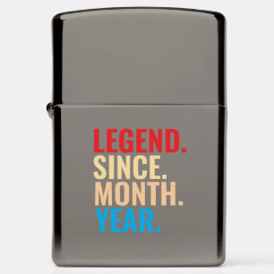 Legend since month year custom birthday zippo lighter