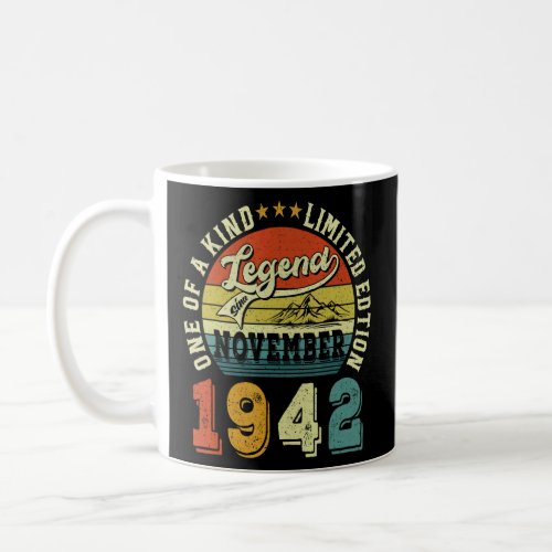 Legend Since November 1942 80 Years Old 80th Birth Coffee Mug