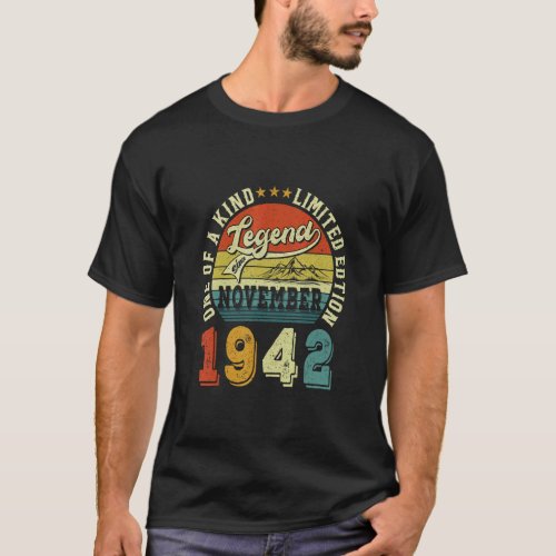 Legend Since November 1942 80 Years Old 80th Birth T_Shirt