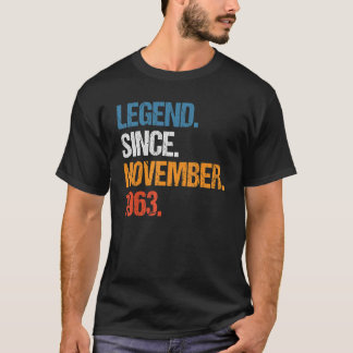 Legend Since November 1963 Vintage Birthday T-Shirt