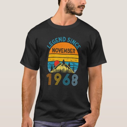 Legend Since November 1968 54th Birthday 54 Years  T_Shirt