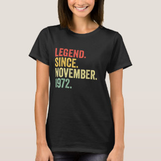 Legend Since November 1972 50 Years Old 50th Birt T-Shirt