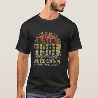 Legend Since November 1981 Retro 43rd Birthday Mad T-Shirt