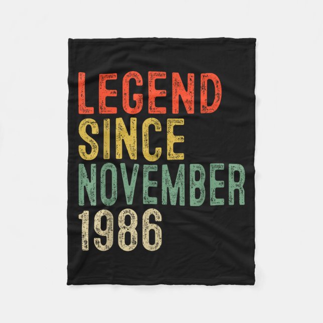 Legend Since November 1986 &# th Birthday &#  Ye Fleece Blanket (Front)