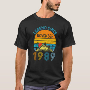 Legend Since November 1989 33rd Birthday 33 Years T-Shirt