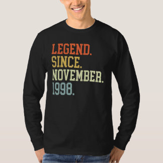 Legend Since November 1998 For Men Women November  T-Shirt