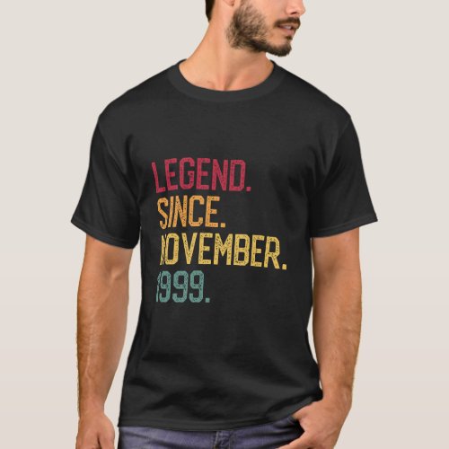 Legend Since November 1999 21St Birthday Gift 21 Y T_Shirt