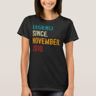 Legend Since November 2010 12th Bday 12 Years Old T-Shirt