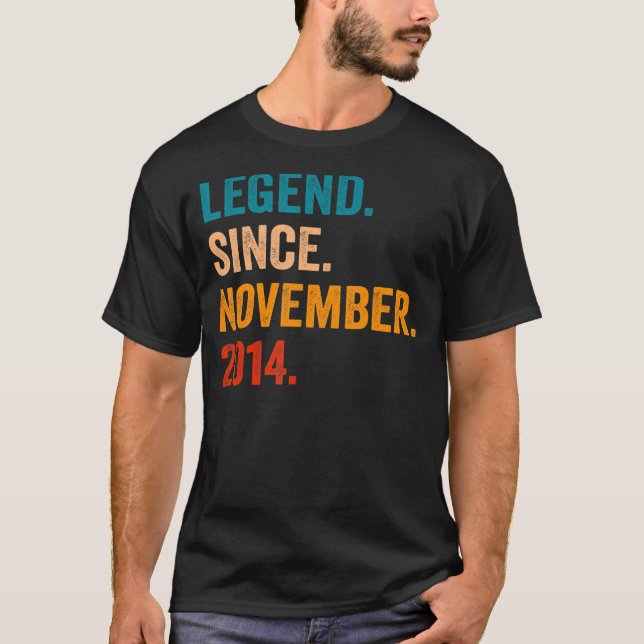 Legend Since November 2014 8th Birthday  8 Years O T-Shirt (Front)