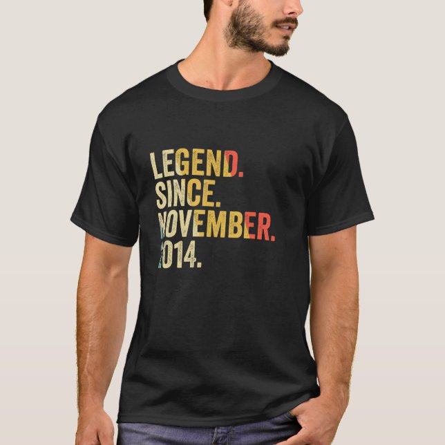 Legend Since November 2014 8th Birthday  8 Years O T-Shirt (Front)