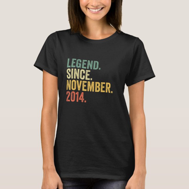 Legend Since November 2014 8th Birthday  8 Years O T-Shirt (Front)