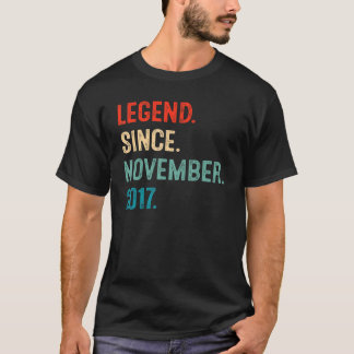 Legend Since November 2017 5th Birthday 5 Years O T-Shirt