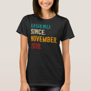 Legend Since November 2018 4th Birthday 4 Years O T-Shirt
