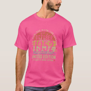 Legend Since October 1952 Vintage 72nd Birthday Ma T-Shirt