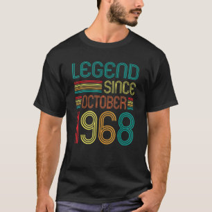 Legend Since October 1968 54th Birthday Retro 54 Y T-Shirt