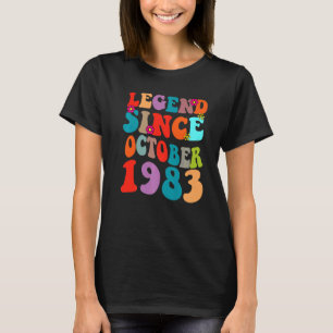 Legend Since October 1983 Vintage Birthday Retro V T-Shirt