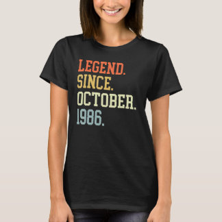 Legend Since October 1986 For Men Women October 19 T-Shirt