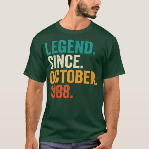 Legend Since October 1988 34 Years Old Gifts 34th T-Shirt