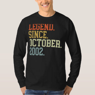 Legend Since October 2002 For Men Women October 20 T-Shirt