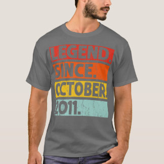 Legend Since October 2011 11th Birthday 11 Years O T-Shirt