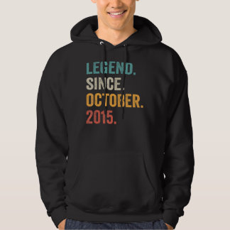 Legend Since October 2015 7th Birthday  7 Years Ol Hoodie